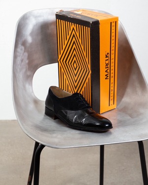 "Neiman Marcus" suede × patent leather dress shoes / Made In ITALY / SIZE:8