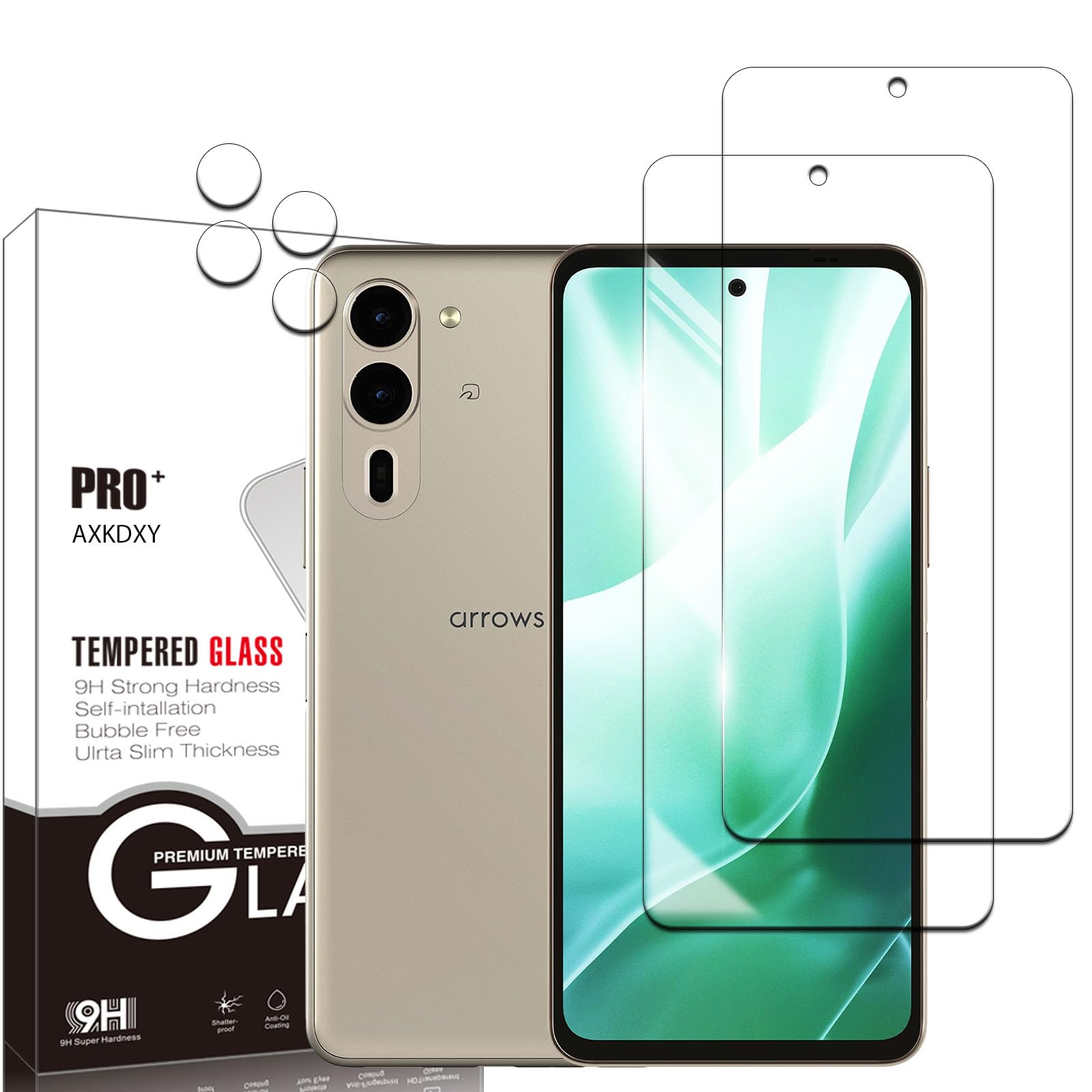 2+2枚セット】arrows We2 Plus F-51E 用の ガラスフィルム(2枚) +