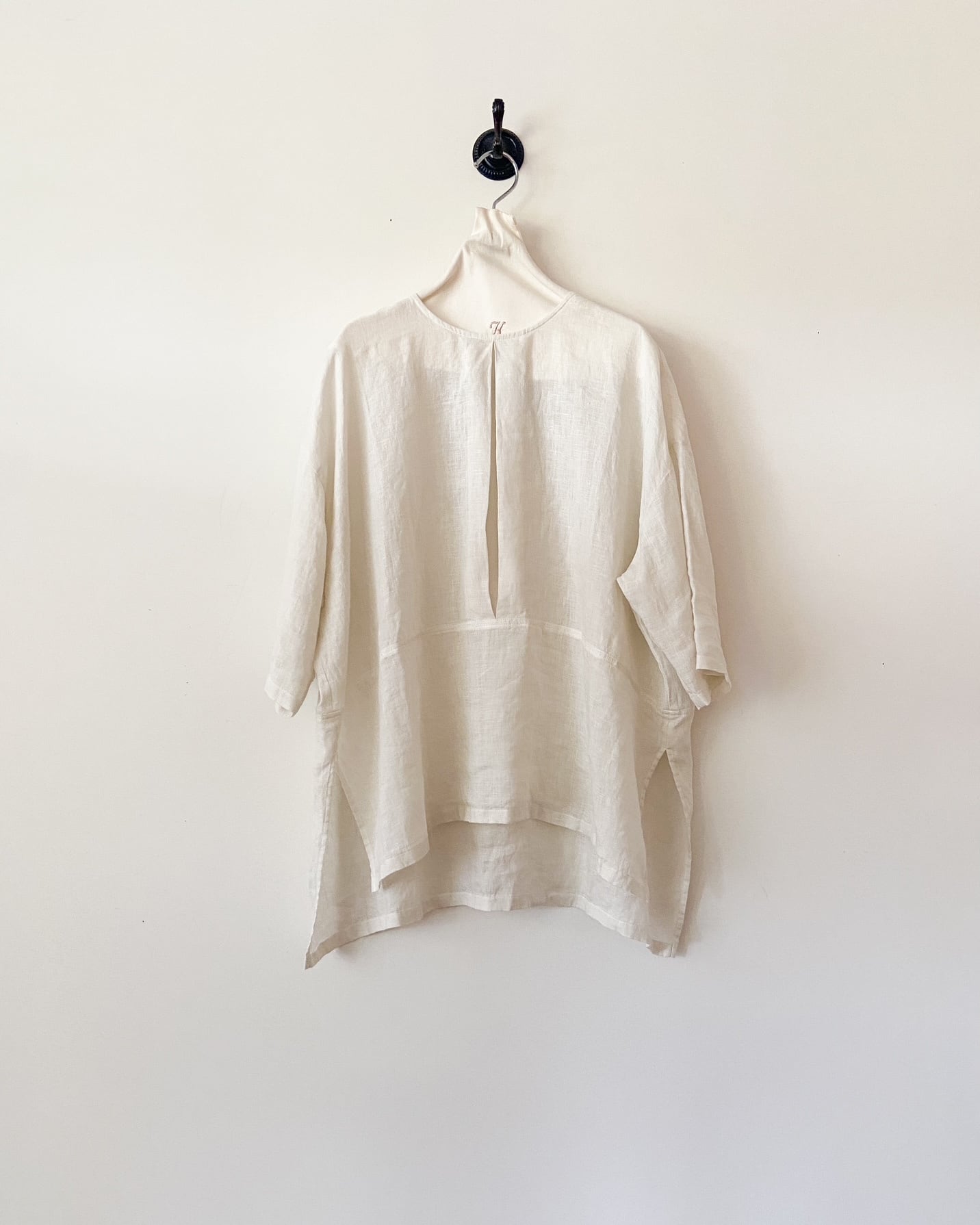 evam eva リネンタックプルオーバー linen tuck pullover