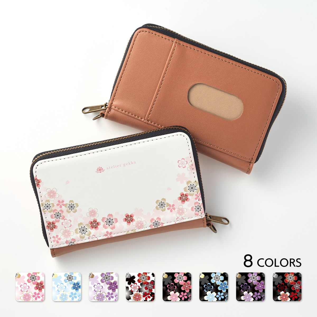 イシュタル] 3連コインカードケース 桜花 パスケース付き小銭入れ【舞桜】 定期入れ