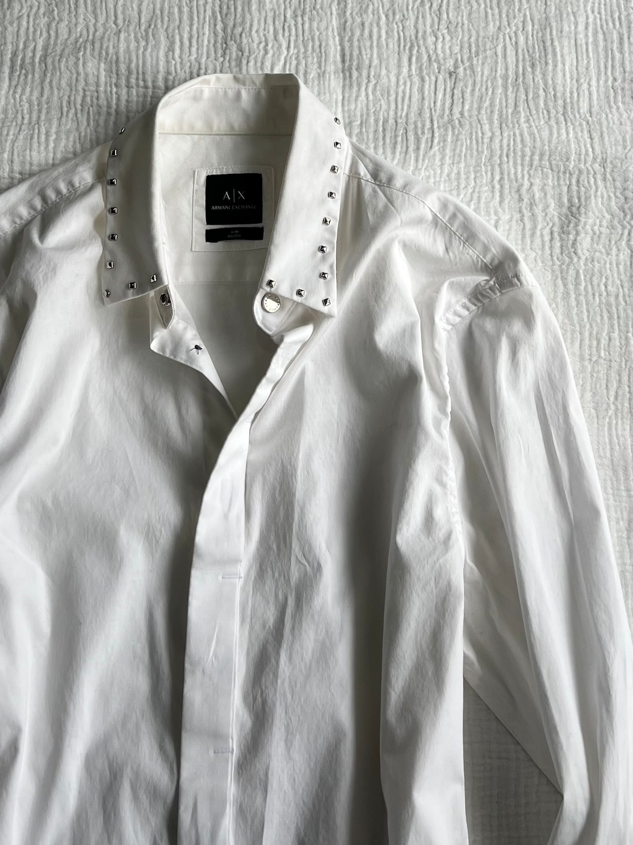 "A|X" Collar Studs Slim Shirts