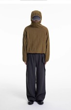 UNDERMINE Pleated Wool Blend Hoodie