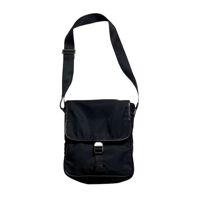 PRADA black nylon shoulder bag