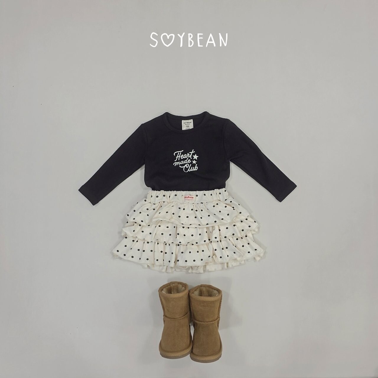 韓国子供服 / 26Autumn / soybean / メイド スリムTシャツ / キッズ服 / ジュニア服 / 秋服 *XS~JM*