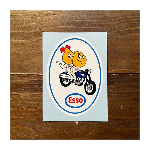 Esso / Esso Oil Drip Couple Triumph Scrambler Sticker. #198