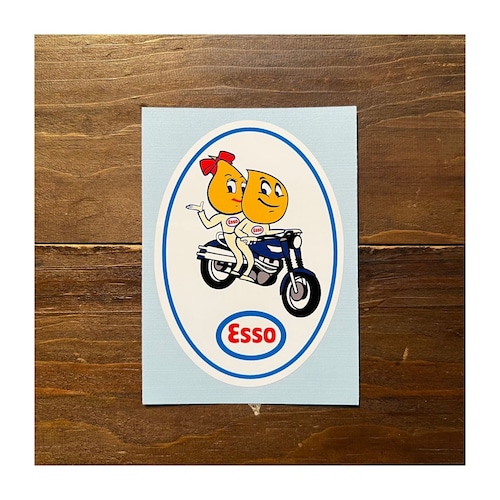 Esso / Esso Oil Drip Couple Triumph Scrambler Sticker. #198