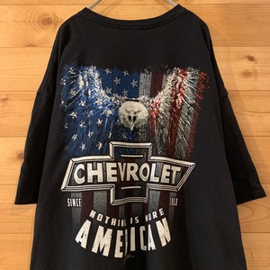 【CHEVROLET】シボレー バックプリント ワンポイント アドバタイジングTシャツ 車 アメリカ古着