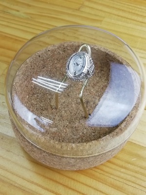 撮影したドームガラスのケースプレゼント♪【ビンテージ時計】1970年代製造　シルバーケース　シチズン指輪時計　日本製　