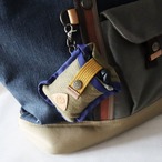 ポケッタブル ドロートート/ Pocketable Draw-Tote / ネイビー×ベージュ & グラスグリーン ホルダー