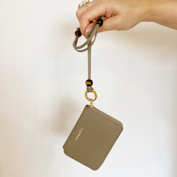 HASHIBAMI ハシバミ / 天然石ストラップ ミニジップ財布 / Ha-2206-021