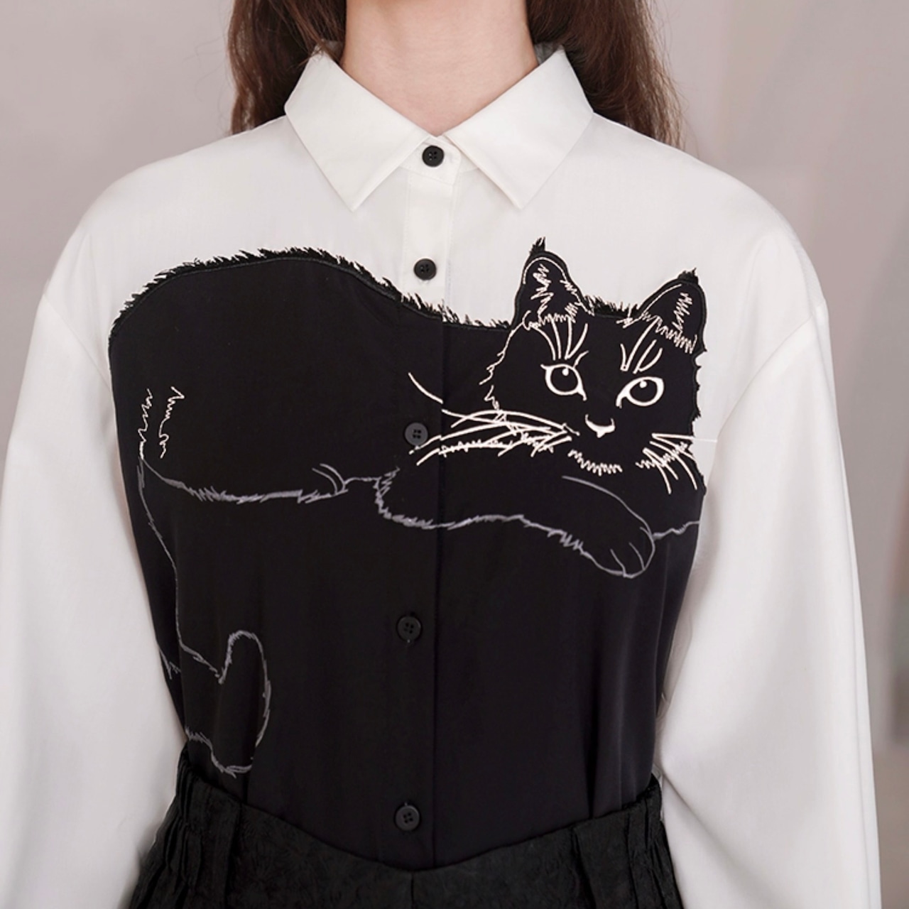 黒猫魔法 黒猫ブラウス M23572