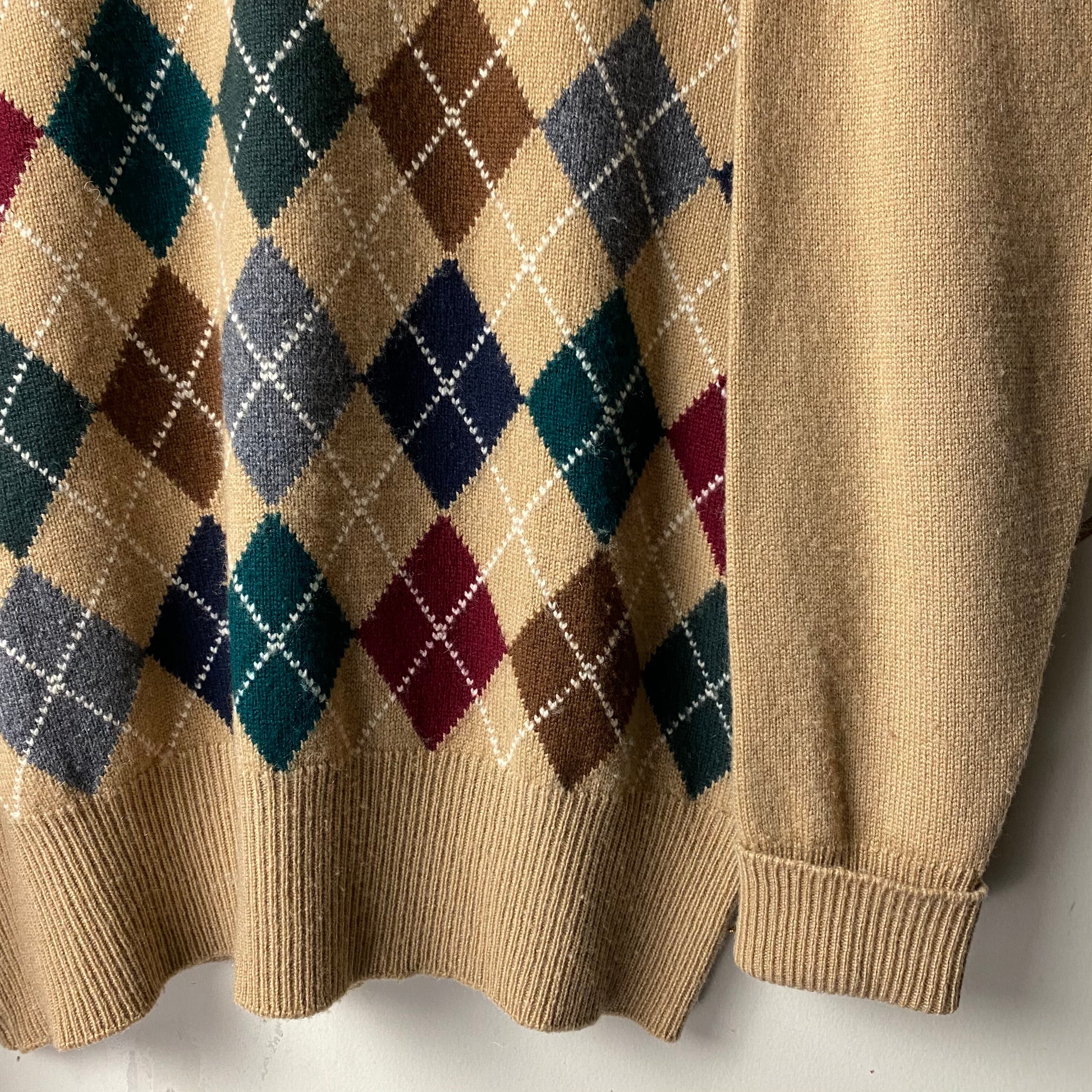 CORGI argyle cashmere sweater | NOIR ONLINE