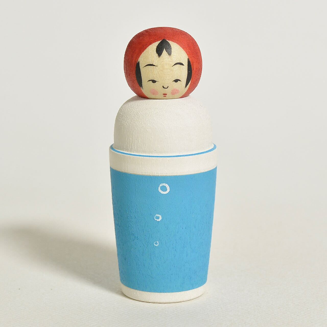 クリームソーダちゃんえじここけし 約2寸 約6cm 鈴木明 工人（作並系