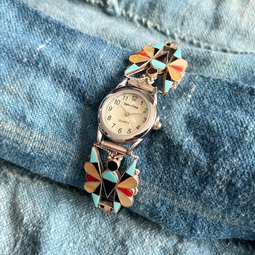 【ladies・new】ズニ族 インレイウォッチ 腕時計