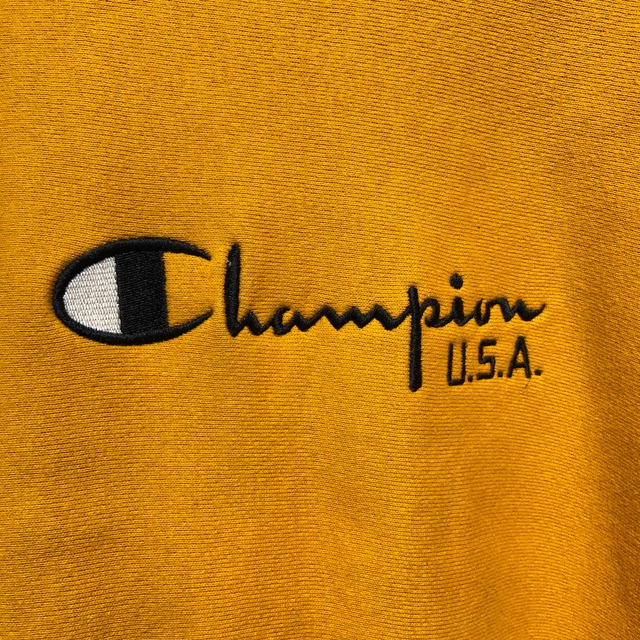 90s USA製 Champion リバースウィーブスウェット マスタード L