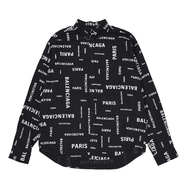 【BALENCIAGA】L/S Large Fit Shirt(BLACK/WHITE)