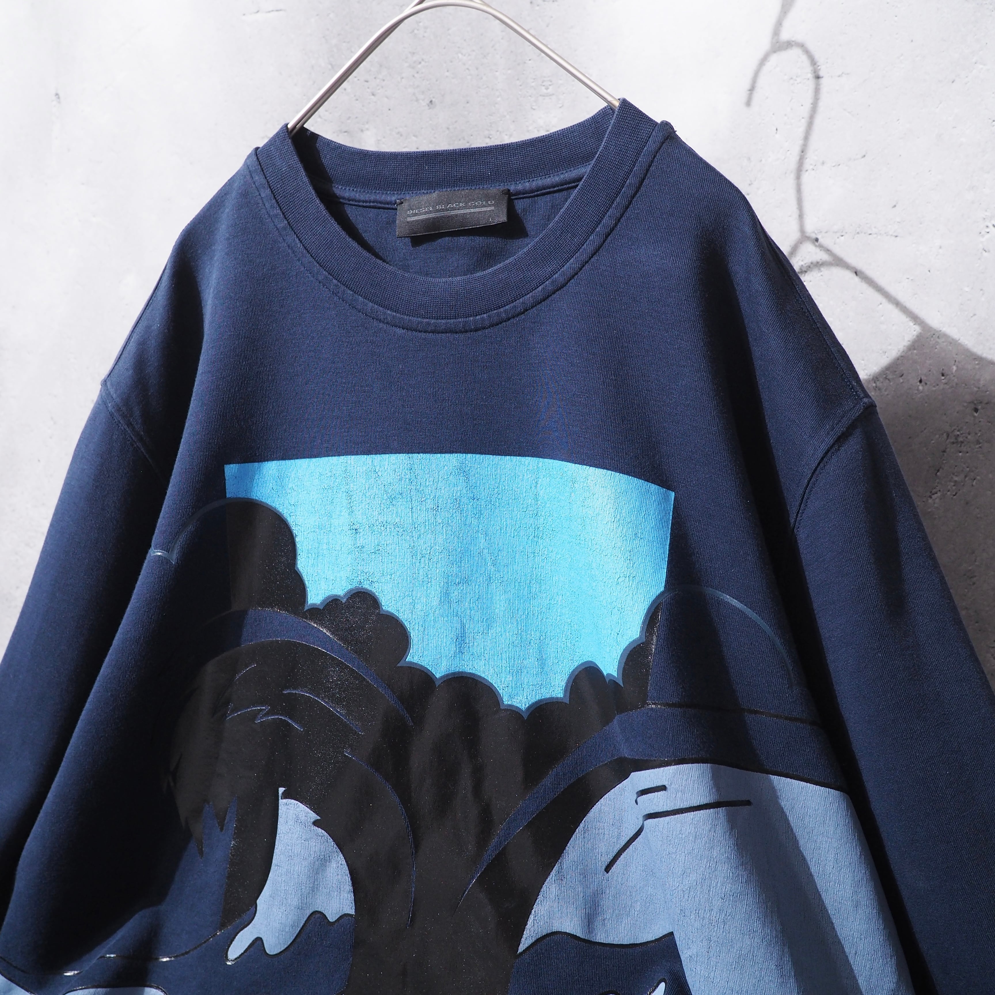 " DIESEL Black Gold " Graphic printed Long sleeve Sweat Tee