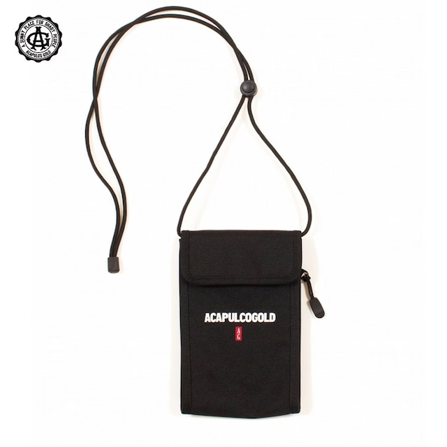 ACAPULCO GOLD : BLACK LABEL LOGO RECYCLED PHONE BAG