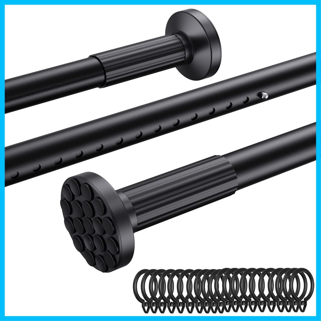 【特価セール】Goowin つっぱり棒 128-330cm 強力 突っ張り棒 黒 つぎあわせ式ツッパリ棒 強負荷 室内 洗濯物干し 耐荷重45 ...