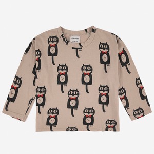 残り1点(6-7Y)BOBO CHOSES /  Cat O'Clock all over long sleeve T-shirt