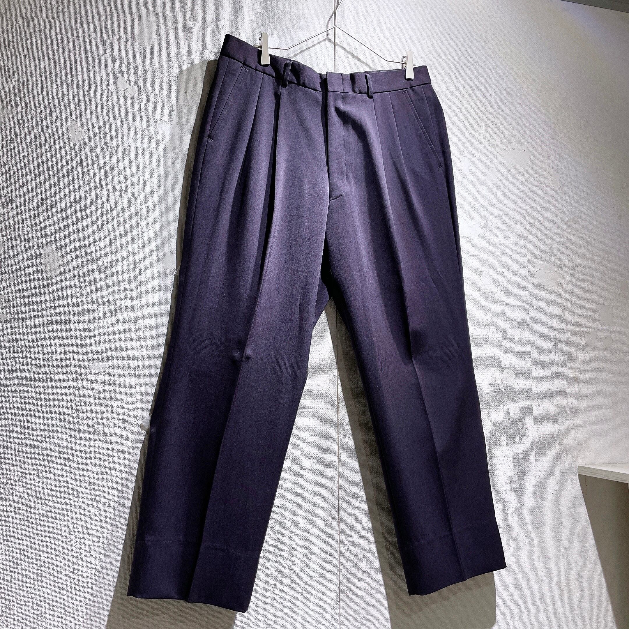1990s Beautiful purple color vintage wide two tuck slacks pants