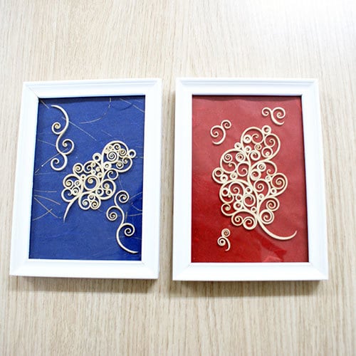 木材アート額縁 Wood picture frame 【さっぽろアイヌクラフト