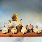 ずんこ　陶土　アニマルズ花器