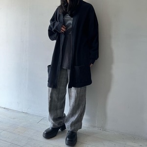 -FITIGUES- waffle cotton zip cardigan