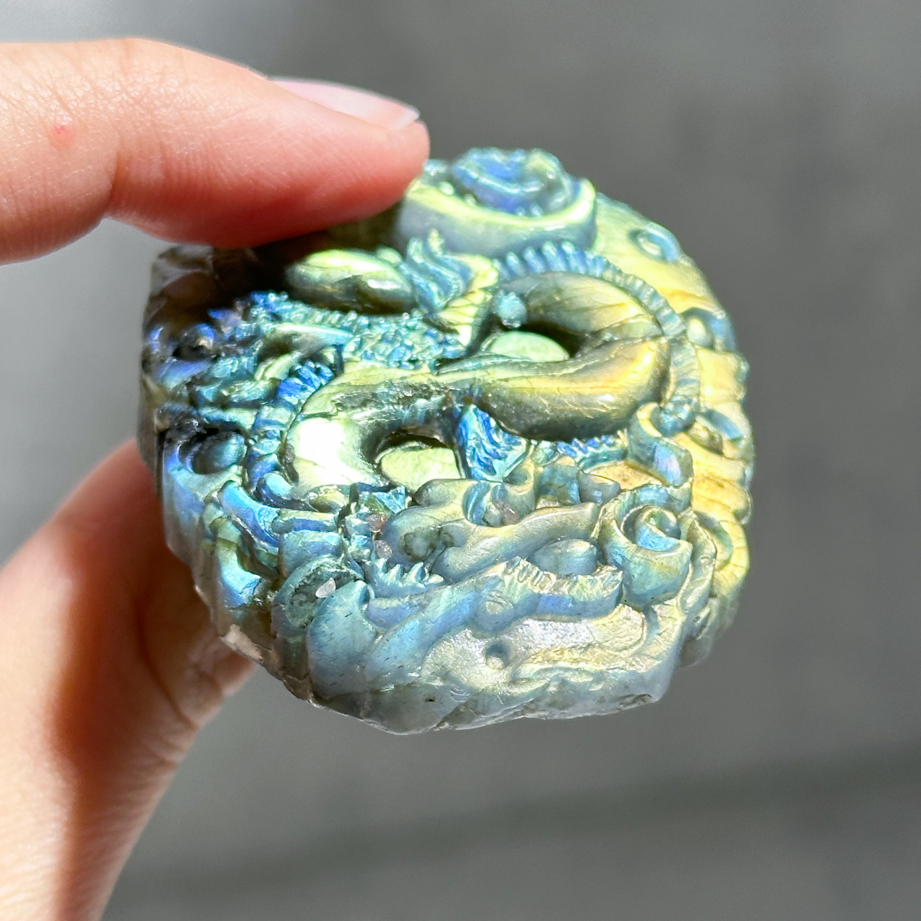 天然石 ラブラドライトの龍　ご購入前に在庫確認必要　G.55 ラブラドライト 龍31◇ Labradorite◇天然石・鉱物・パワーストーン