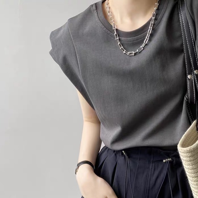 ショルダータックノースリーブ　0123