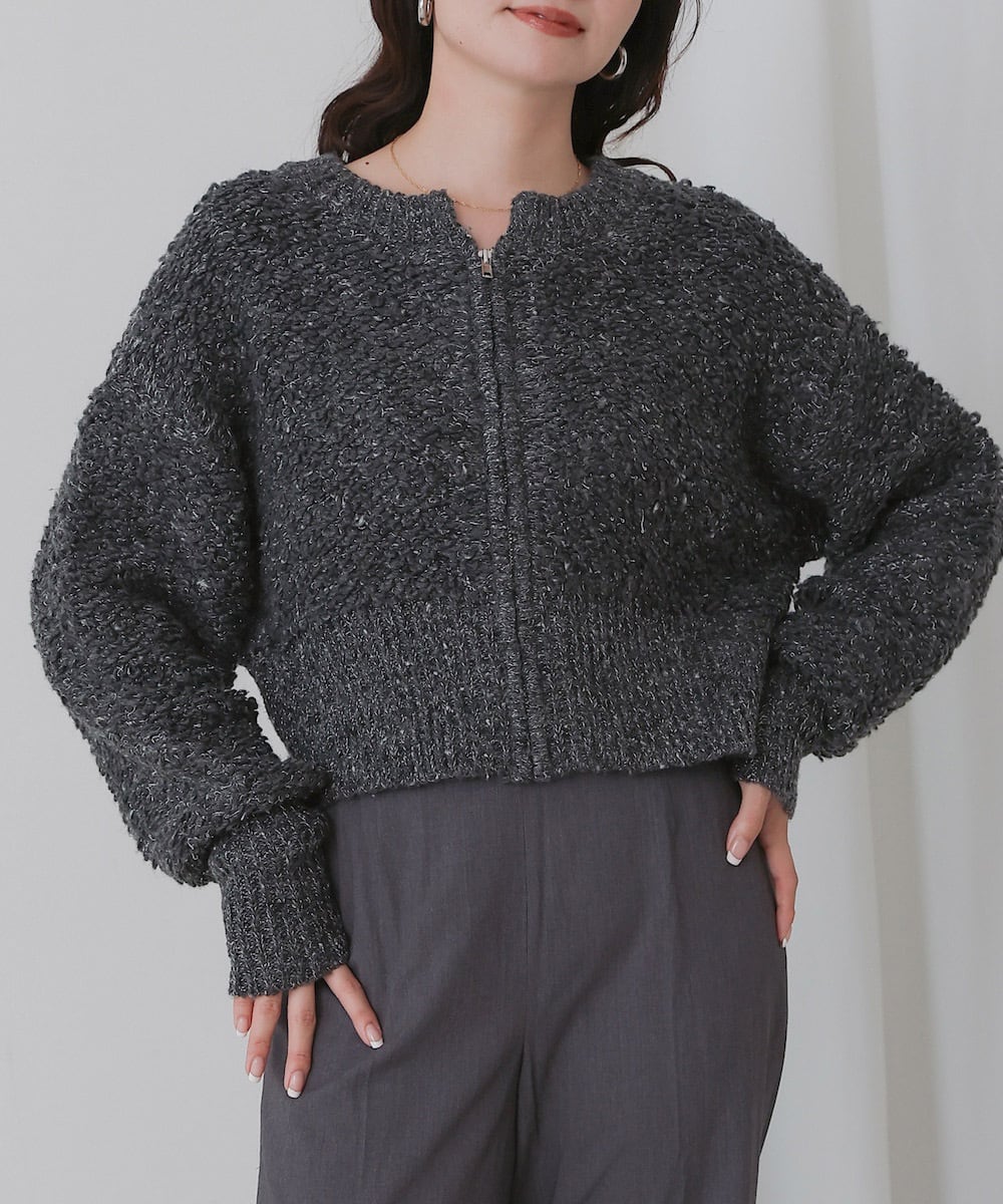 2WAY LAME CARDIGAN(2wayラメカーディガン) 【5440157】