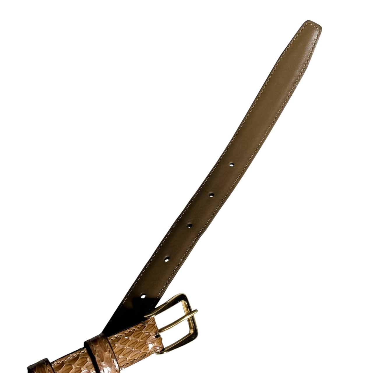 CELINE python leather narrow belt