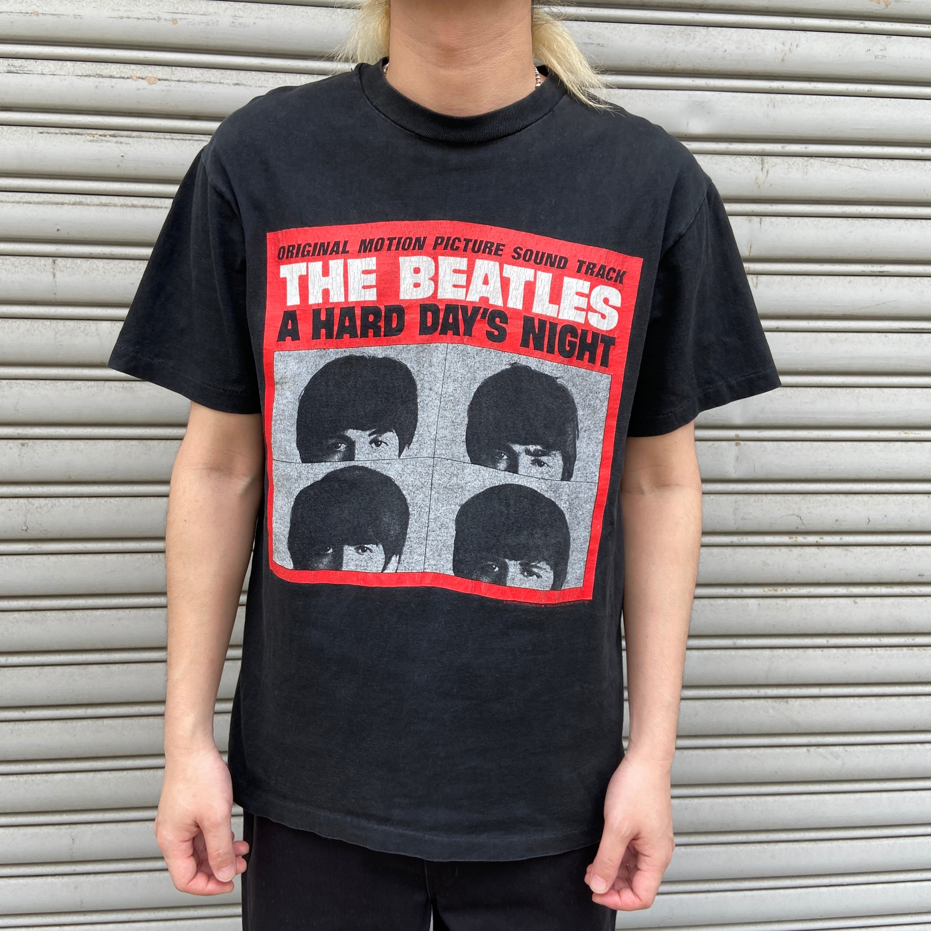 THE BEATLS 90s バンドTシャツ 黒 M 両面プリント ビートルズ | 古着屋 Uan