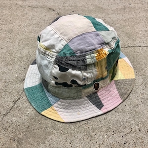 90～00s A BATHING APE/Bucket Hat/初期タグ/L/パッチワーク/バケットハット/BAPE/アベイシングエイプ