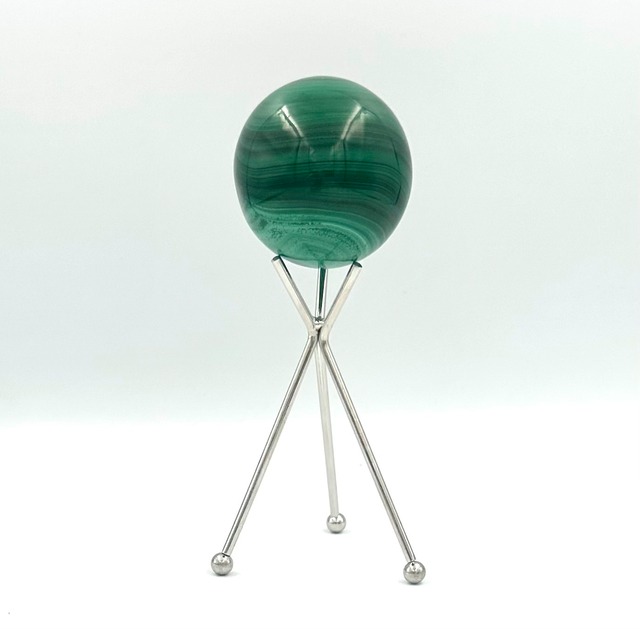 (01111)（1点のみ）マラカイト　孔雀石　【大玉58mm】　Malachite　スフィア　丸玉　穴なし　魔除け　厄除け　お守り　天然石　パワーストーン
