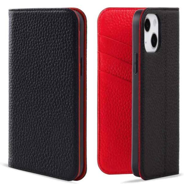 VISOUL iphone15 ケース 手帳型 本革 ne グリーン 1466