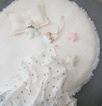 直送★予約商品★ガーゼマットラグ《月と星・円形110cm》