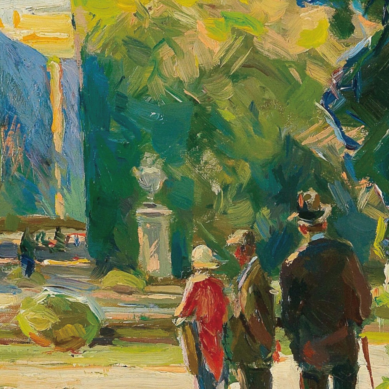 [額縁付き] シェーンブルン宮殿の公園で アウグスト・リーガー アートポスター 323×323mm 額装 天然木 ポスターフレーム 木製 絵画 日本製 お洒落 APFS012 - 5