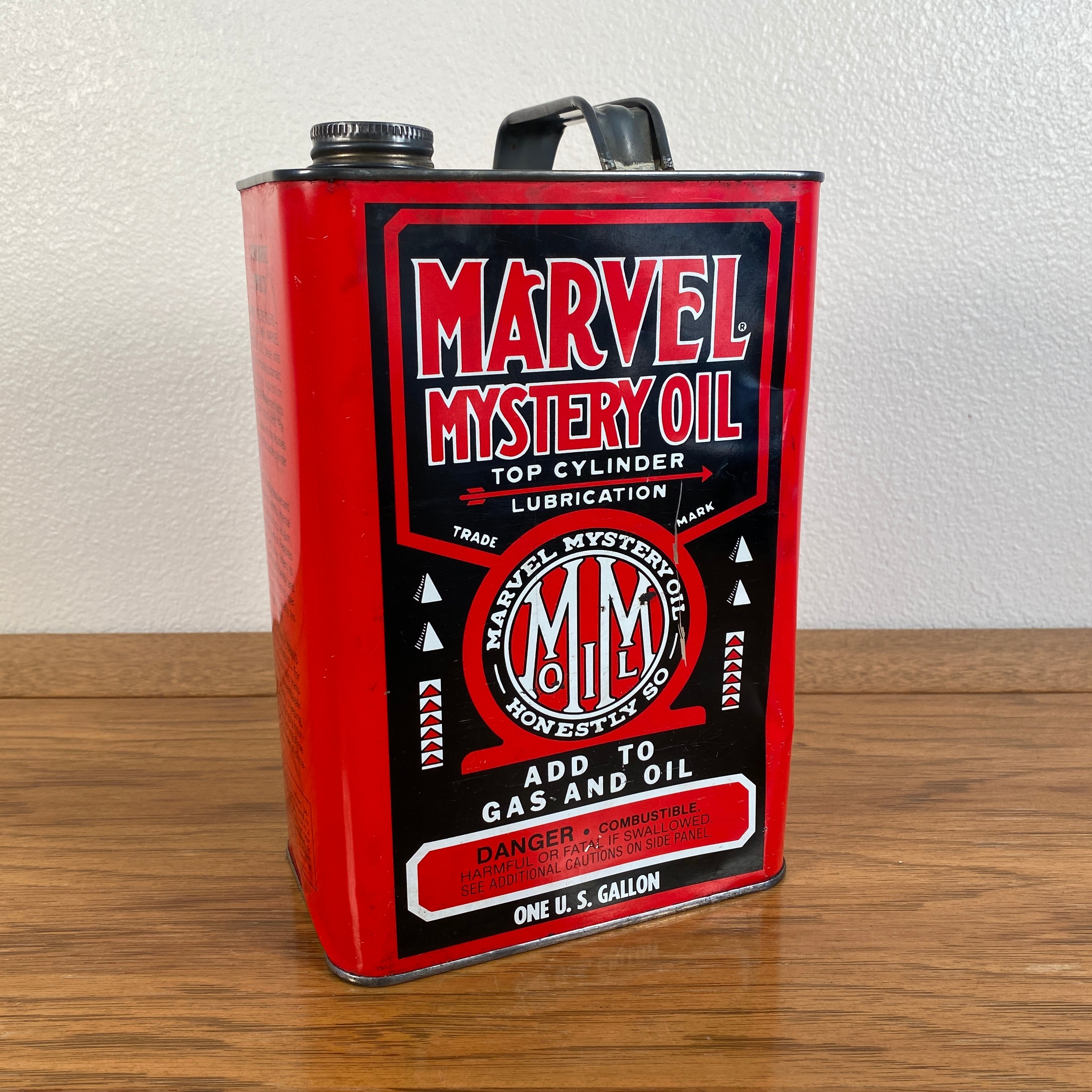 638 アメリカ ビンテージ Marvel オイル缶 インダストリアル