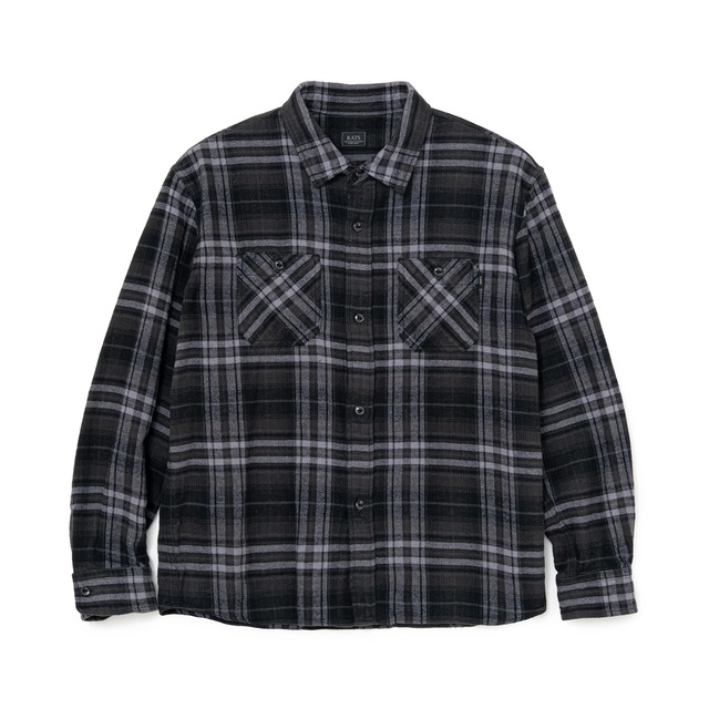 タータンチェックシャツ / RATS(ラッツ) / TARTAN FLANNEL CHECK SHIRT(BLACK×CHARCOAL CHECK)(26'RS-0906)