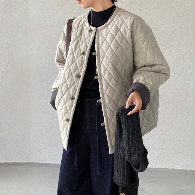 リバーシブル キルティングコート　 N00233