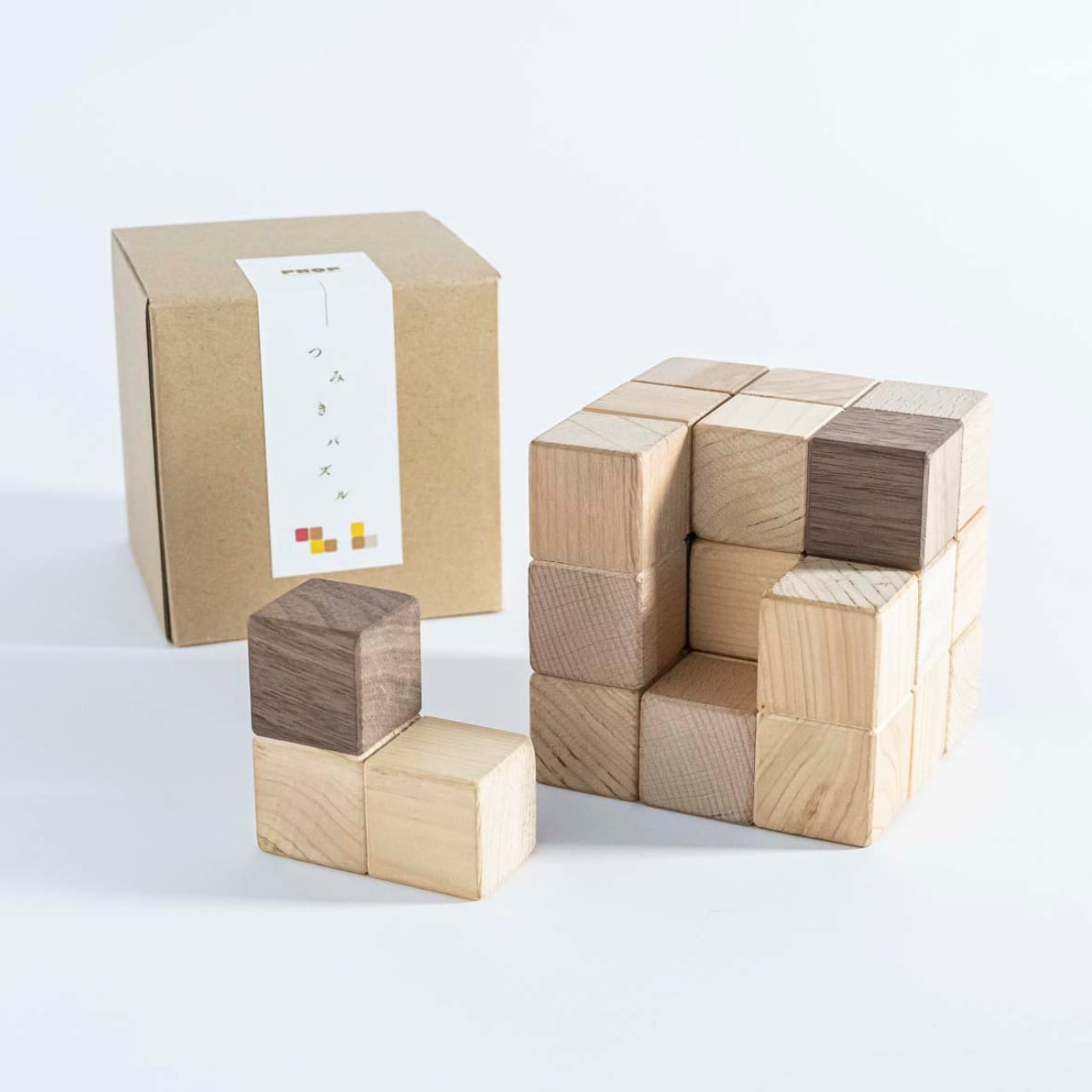 木のおもちゃ「積木パズル」無垢材 | 木製家具と雑貨 PROP