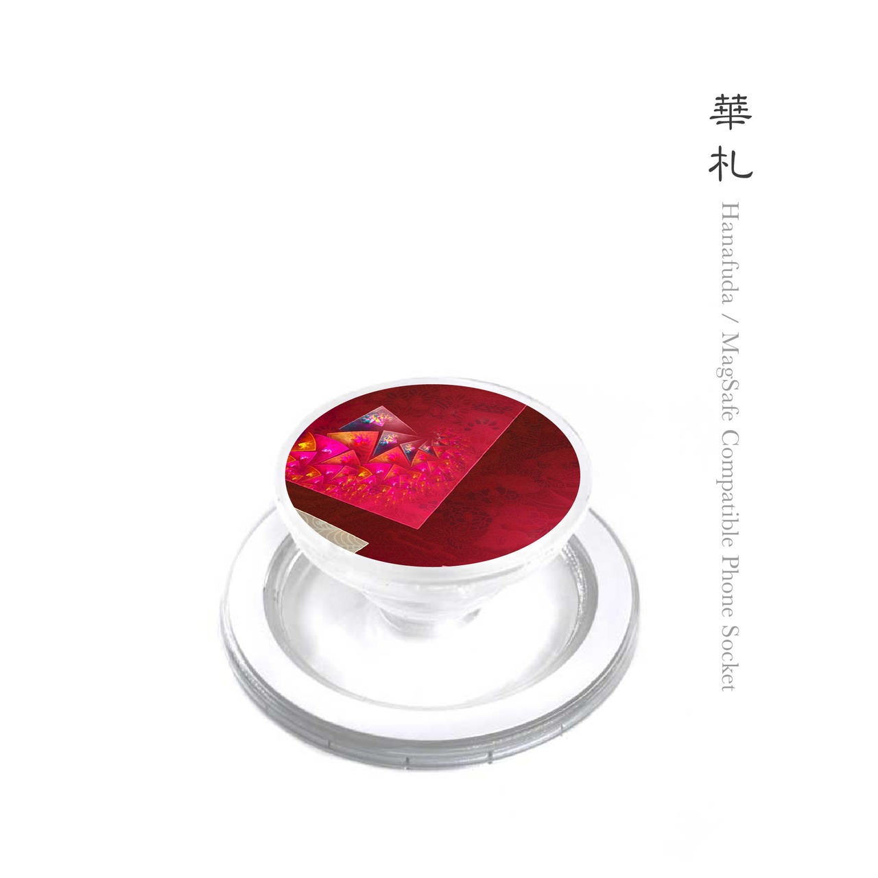 華札 - 和風 クリアスマホソケット/MagSafe対応