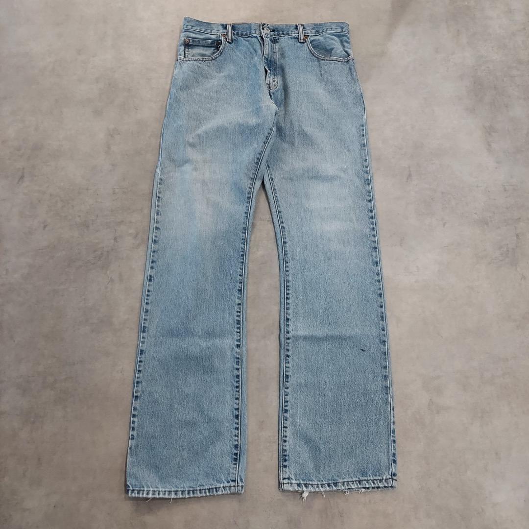 リーバイス517 Levis W34 フレアブーツ 青 古着 ボトム 22166