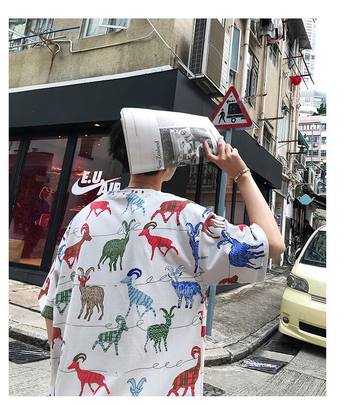 全2色 Tシャツ カットソー プリント カジュアル おしゃれ