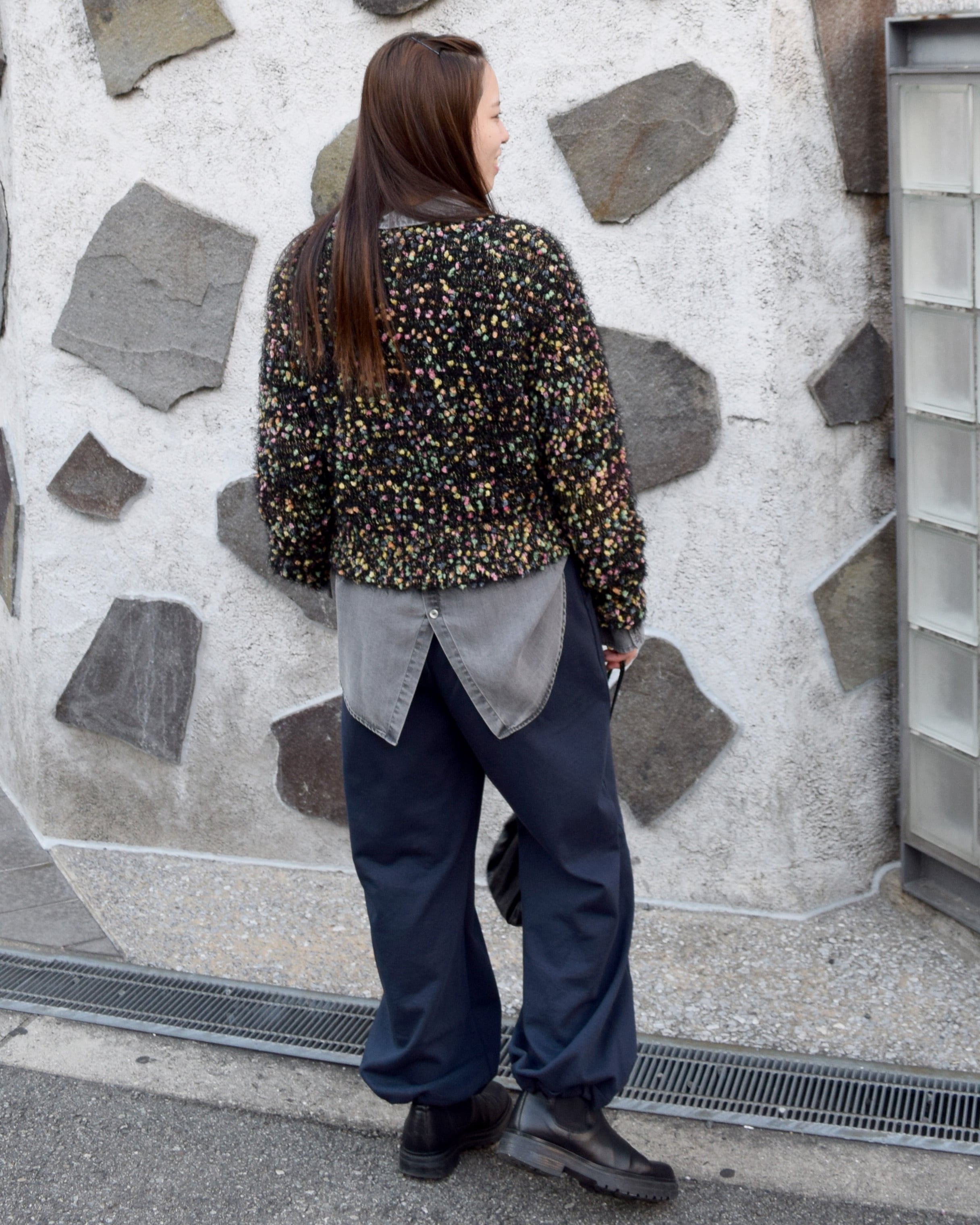 R781210 ぽこぽこヤーンショートニット | ROSIEE