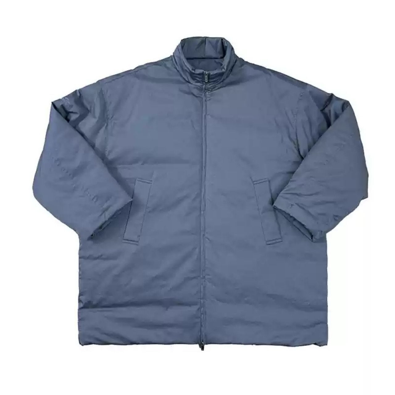 ネイビーブルービッグキルトジャケットコート　1108