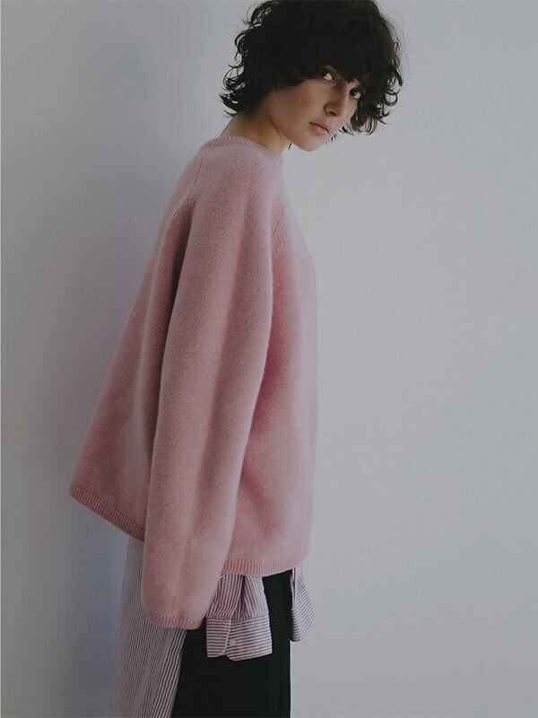 【完全完売品】ETRETOKYO リバーシブルボックスニット pink ETRE TOKYO(エトレトウキョウ) リバーシブルボックスニットプル
