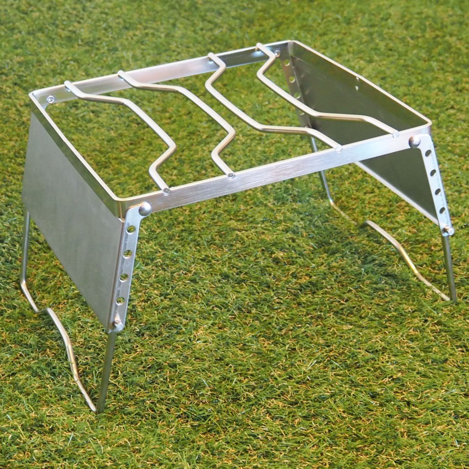 ノーブランド クッカースタンド 大型 高さ5段階調節可能 キャンプ 五徳 ゴトク キャンプ用品 キャンプギア