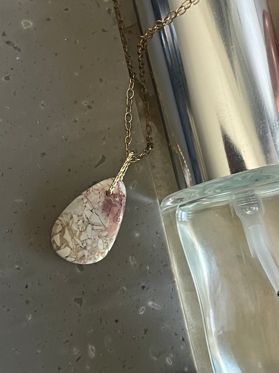 星ラブラドライトとハーキマーダイアモンドのピアスチャーム·͜